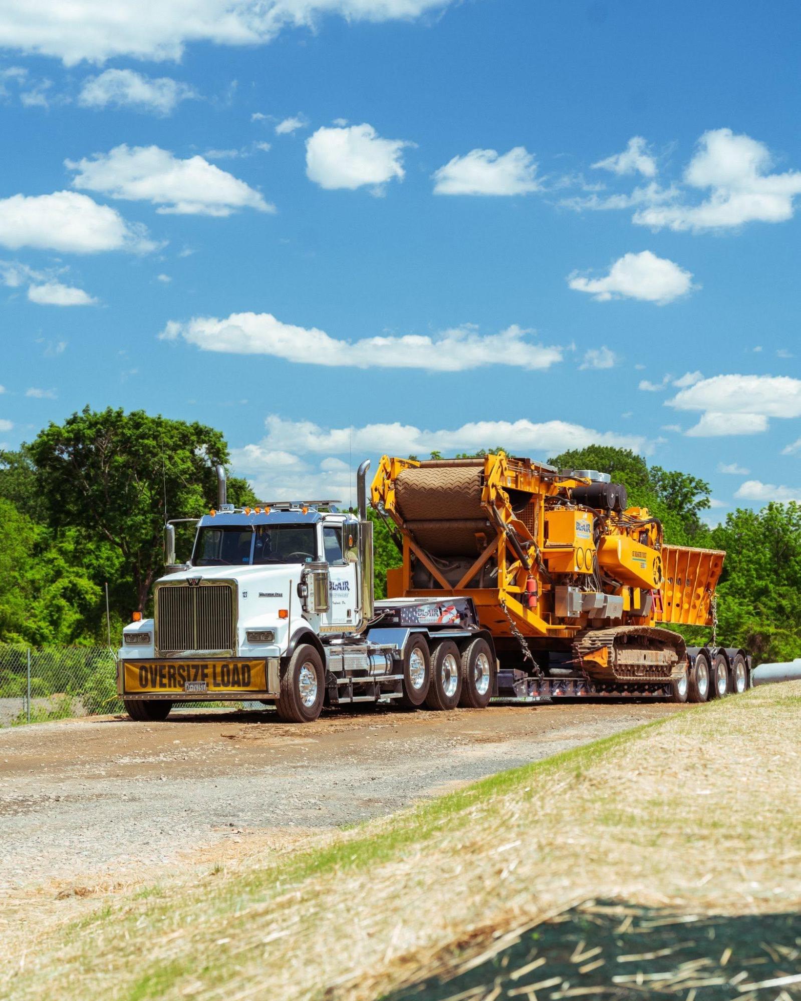 B. Blair Western Star oversize load hauling large drilling equipment